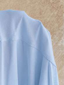 Soleia Elegant Light Blue Summer Tea Party Dress For Women,Halter Tie Strap Ruffle Lace Backless Bow Decor Mesh Mini Dress,Beach Wedding Guest Attire,Boho - Baby Blue - View 5
