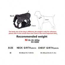 1pc Black Pet Chest And Back Strap, Simple Outdoor Training Adjustable Large Dog Vest For Walking And Training - Black - View 2