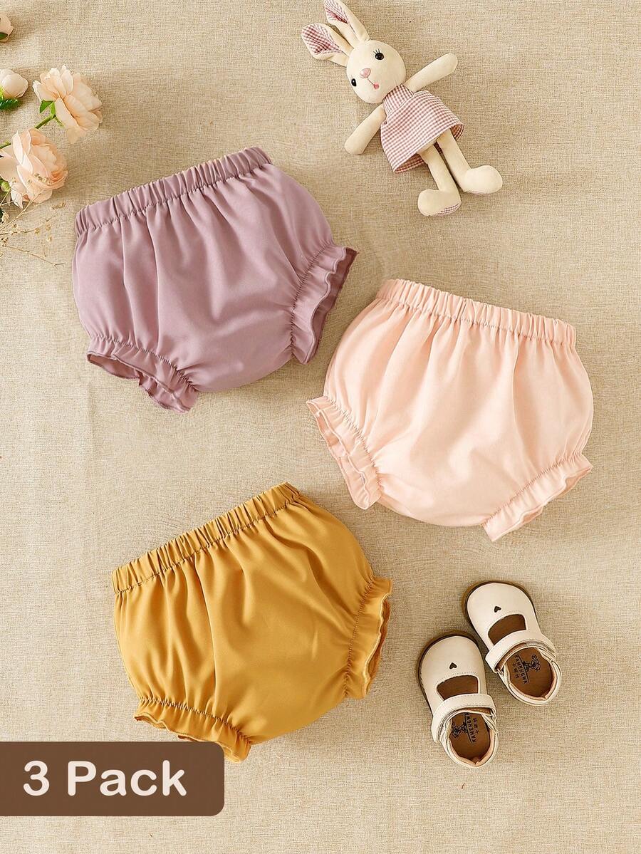 SHEIN Souflis 3件套男婴休闲可爱百搭短裤套装 - 彩色 - 查看 1