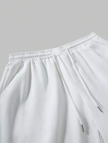 Genlund 男士树叶印花单排扣短袖衬衫和短裤两件套休闲装 - 彩色 - 查看 8