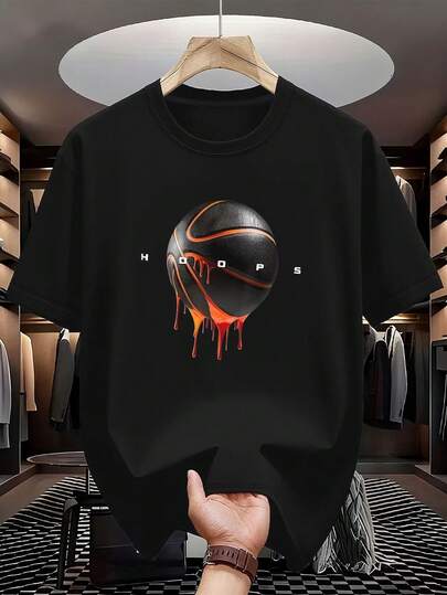 Manfinity Men's Standard Size Casual Printed Short Sleeve T-Shirt