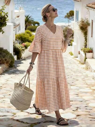 Parysyn Large-Sized Woven Casual Summer Women's Dress For Vacation