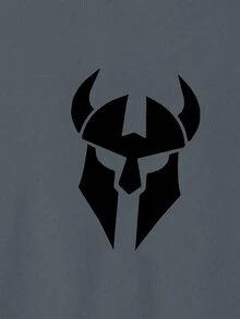 GymBeat Men's Muscle Print Fashionable Sleeveless Tank Top - Dark Grey - View 4