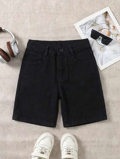 Short Niño Estilo Denim Corte Clásico