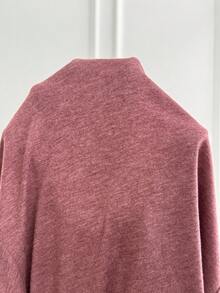 Plussiva 大码孕妇V领抽绳打结休闲短袖上衣 - 粉色 - 查看 7