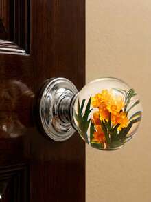 Cirelle Manijas de puerta con bola de cristal incrustada en resina, manijas de resina creativas y elegantes para gabinetes y armarios, adecuadas para uso doméstico. - Multicolor - Ver 6