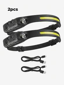 Teckwe LED Headtorch, Light Head Torch Rechargeable, Headlamp With Motion Sensor, Super Bright Wide Beam Headtorch For Running, Camping, Hunting, Hiking, Fishing - Multicolor - View 8