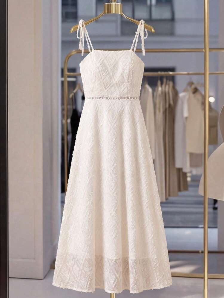 Women's Woven Dyed Jacquard Cutout Long Dress,Vacation Dresses,Summer Holiday Outfits,Elegant Dresses For Women Elegant Summer Dress,Graduation Outfit For Mother,Summer Outfits For Women,Summer Dresses For Women