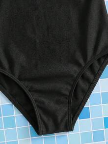 Emery Rose Kids Emery Rose Kids 女童荷叶边蝴蝶结连体泳衣，姐妹装 - 淺粉色 - 查看 7