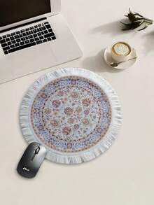 Moroccan Tassel Coaster Bohemian Round Heat Resistant Mat Handwoven Non Slip Small Mouse Pad Placemat Style Home Desk Decor - Multicolor - View 7