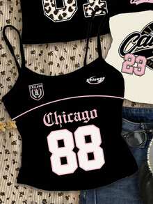 Attitoon Bộ 3 áo hai dây in chữ dành cho nữ, thích hợp mặc mùa hè. - Nhiều màu - Xem 4