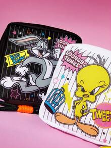 LOONEY TUNES X SHEIN 1/1 Set Of Cartoon Pattern Printed Storage Bags, Which Can Be Used As Feminine Hygiene Storage Bags, Digital Storage Bags, Small Object Storage Bags, Tweety, Bugs - color mixing - View 10