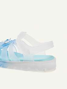 Cozy Pixies A Pair Of Summer Fashionable And Versatile Casual Basic Transparent Pink Cute Girls Soft-Soled Princess Style Baby Flat Sandals - Blue - View 7