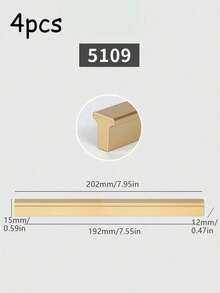 1 cái tay nắm tủ mạ vàng, hợp kim nhôm, tay nắm tủ bếp, tay kéo ngăn kéo, phụ kiện cửa phòng, đồ nội thất - Vàng - Xem 10