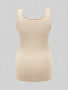 Modmama Maternity Solid Color Square Neck Casual Nursing Tank Top - Multicolor - View 14