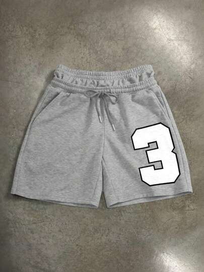 Manfinity ZONE917 休闲街头风宽松版型灰黑白三色拼接腰带短裤，适合春夏穿着，是送给朋友的绝佳礼物。