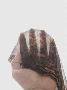 ROMWE Y2K 女士豹纹透视吊带背心，搭配黑色蕾丝细肩带文胸两件套 - 彩色 - 查看 5