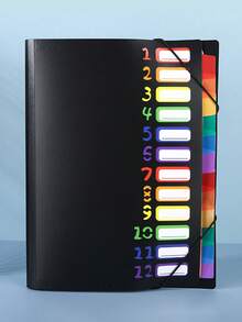 1pc /2pcs Folder Rainbow A4 Data Organiser,File Folder Organiser - File Folder Organizer,Large Capacity Korean Simple Office Stationery - Multicolor - View 7