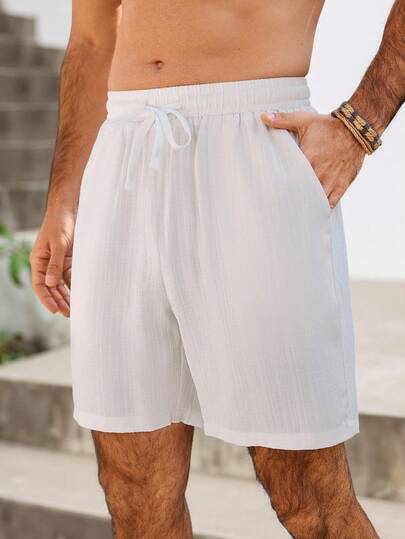 VENTUSAIL Pantalones cortos casuales con cordón en la cintura y bolsillos, adecuados como regalo para novio o esposo, para uso casual al aire libre