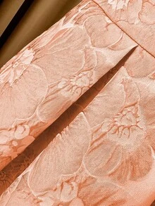 Rometta Robe de soirée élégante à encolure en V et froncée pour femmes grandes tailles - Orange - Voir 5