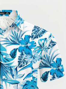 Manfinity RSRT Men's Tropical Print Casual Vacation Shirt, Holiday - Multicolor - View 2