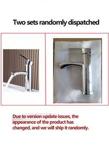 1pc Modern Single Handle Round Bathroom Faucet, Mixer Tap For Cold And Hot Water, Suitable For Vanity, Sink, Kitchen And Hotel - Silver - View 7