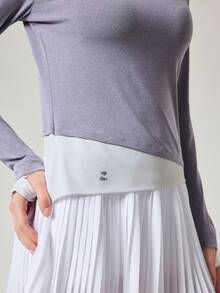 OutZeal Women Sports Tee Daily Casual Soft Layered Look Long Sleeve Active Tops - Dusty Purple - View 8