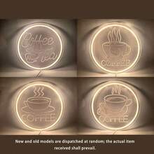 1PC Coffee Neon Sign,Multi-Purpose, Wall Hanging Decoration For Coffee Bar, Tea Station, Restaurants, Farm, Kitchen,Coffee Shop Dessert Store Bag Shop Sign Hanging Wall Shop Window Decorative Light - Multicolor - View 7