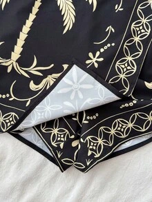 Travachic Váy/quần dài buộc dây bên hông họa tiết cây cọ dành cho nữ, thích hợp cho kỳ nghỉ. - Nhiều màu - Xem 5