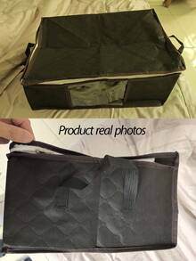 6/20个装家用收纳整理袋，可折叠家居用品收纳盒，用于整理衣物、床上用品、毛衣、枕头和衣柜物品 - 黑色 - 查看 5