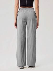 OutZeal 女士户外裤 日常休闲 防紫外线 轻便 双层腰带裤脚 - 灰色 - 查看 7