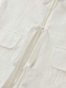 Franclia Women's Summer French Style Commuter Lace-Up Vest - Apricot - View 4