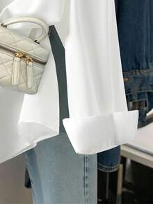 Resyla Áo sơ mi nữ mùa hè thêu hình trái tim cài nút - Nhiều màu - Xem 3