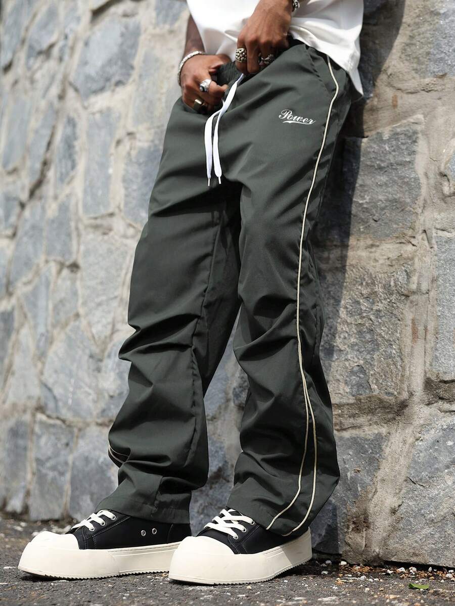 Manfinity Hypemode Men's Casual Printed Pants - Grey - View 1
