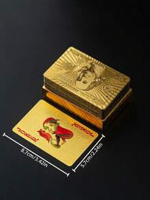 1副金钞塑料扑克牌，创意金箔扑克，防水德州扑克，奢华德国黑芯纸牌，金箔金钞防水实用桌面扑克，娱乐棋盘游戏卡牌，适合朋友、同学聚会，时尚娱乐游戏，圣诞节、万圣节、狂欢节必备，饮酒派对必备，桌面卡牌游戏，成人派对卡牌游戏，家庭聚会卡牌游戏，适合情侣和朋友，为生活增添色彩。 - 彩色 - 查看 2
