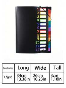 1pc /2pcs Folder Rainbow A4 Data Organiser,File Folder Organiser - File Folder Organizer,Large Capacity Korean Simple Office Stationery - Multicolor - View 10