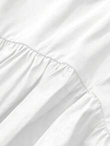 FRIFUL 女士宽松拼接T恤，夏季上衣 - 白色 - 查看 6