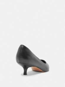 Giày đế xuồng đế bằng kiểu Pháp cổ điển tối giản thoải mái thời trang mới 2024 cho nữ, mũi nhọn / mũi tròn, phù hợp để đi làm, đi làm, xuân / thu, mọi mùa, giày cao gót bằng da bóng thanh lịch nơi công sở chất lượng xã hội phong cách đường phố - màu đen - Xem 6