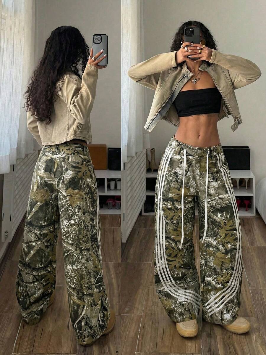 StreetHx Women's Casual Street Style Loose Fit Wide Leg Jeans - Multicolor - View 1