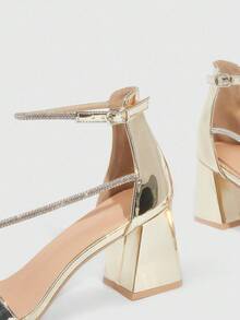 CUCCOO SZL Giày sandal cao gót thời trang nữ - Vàng - Xem 5