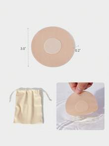 GLOWMODE 3 Pack Smooth Finish Reusable Adhesive Nipple Covers Pasties Daily Casual Wear - Apricot - View 6