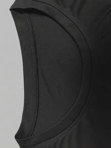 Sport MetroGents 男士字母印花短袖运动T恤 - 黑色 - 查看 4