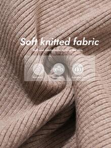 DAZY Women's Khaki Sleeveless V-Neck Fitted Knit Top - Grey - View 7