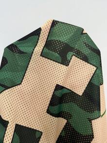 Coolane Camiseta de fútbol con cuello en V rosa con estampado de leopardo y número, estilo streetwear Y2K para mujer, primavera-verano - Amarillo - Ver 7