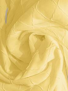 Franclia 女士时尚优雅通勤百搭雪纺拼接A字褶裙，夏季 - 黃色 - 查看 7