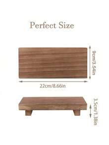 Wooden Base Riser, Cosmetic Storage Rack, Farmhouse-Style Soap Dish For Bathroom, Kitchen Countertop Decoration For Cosmetics, Bottles, Plants, Jewelry, Candles, And Guest Display. Bathroom Accessories - Multicolor - View 7