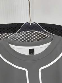 Manfinity LEGND Áo thun nam tay ngắn cổ tròn in hình bò tót, kiểu dáng rộng rãi, thoải mái. - Xám - Xem 4