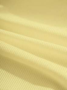SHEIN EZwear Solid Color Square Neck Ruched Bust Padded Bra Camisole,Summer Top - Light Yellow - View 6