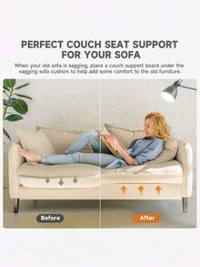 1/2/3件装高密度泡沫沙发垫支撑垫，防塌陷座垫内芯，适用于客厅沙发扶手椅 - 灰色 - 查看 6