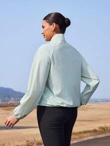 OutZeal 女士户外夹克 日常休闲防紫外线轻便立领防晒夹克 - 綠色 - 查看 8